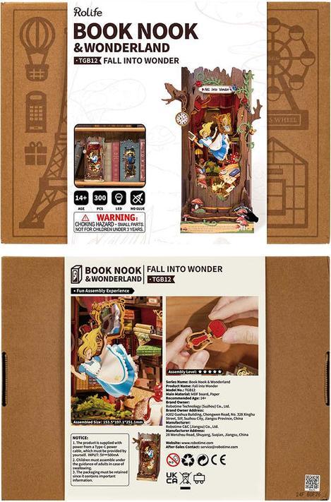 Produktbild Robotime Bausatz Alice im Wunderland, Modell Art: Book Nook