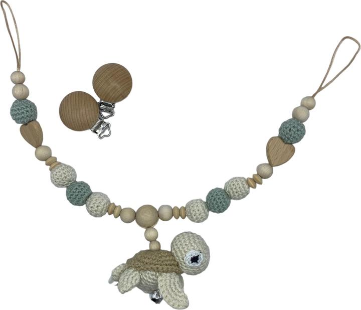 Image du produit BabyExpress Wagenkette Schildkröte mint-creme mit Holzherz