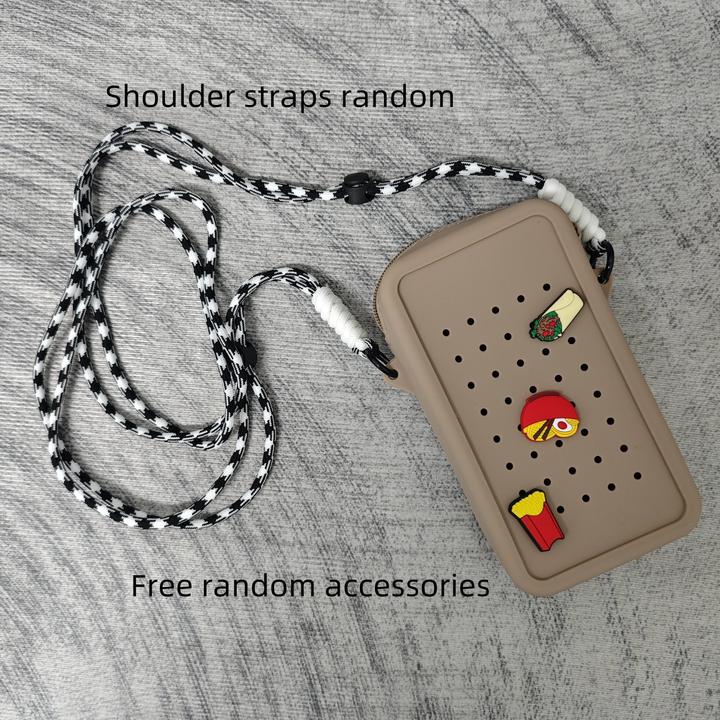 Produktbild Only-Bags.Store Chic Silikon Keks-förmigen Crossbody Handytasche mit abnehmbarem Gurt - leicht, Zip-Verschluss