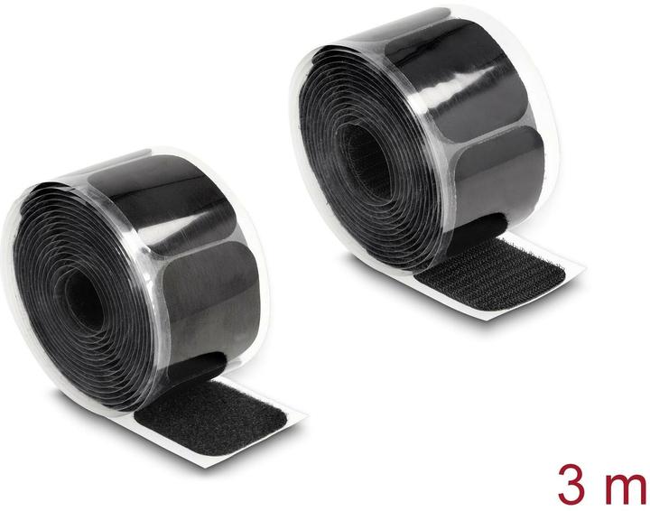 Image du produit Delock Rouleau de pad auto-adhésif avec pad adhésif et velours 45 x 50 mm (Serre-câbles velcro, 3 mm, 1 pcs)