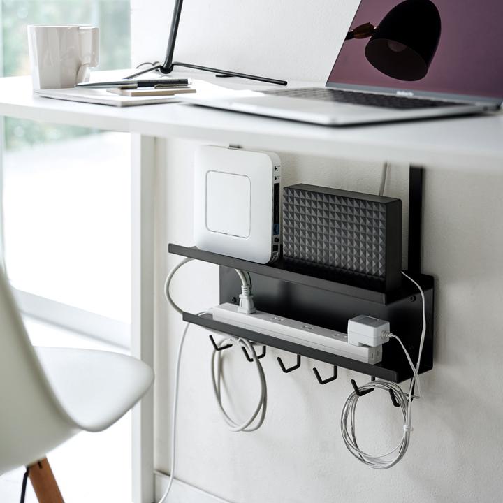 Actual product image Yamazaki Untertisch-Kabel-/Router-Organizer SMART