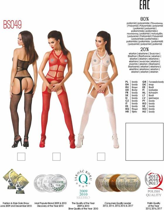 Produktbild Passion Woman Bs049 Bodystocking White One Gr?Sse (One Size)