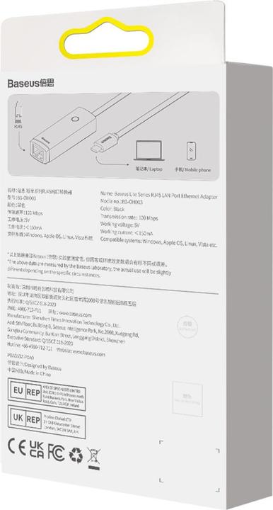 Image du produit Baseus WKQX000201 (USB-C, RJ45 (1x))