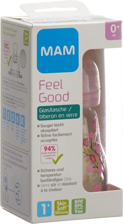 Produktbild MAM Feel Good Glasflasche assortiert (170 ml)