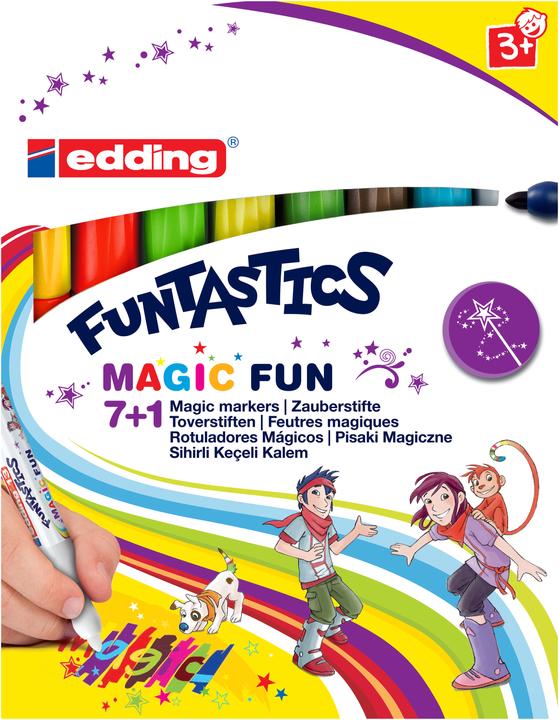 Edding Stylos à pointe en fibre 13 Funtastics set de 8 (Multicolore, 8 x)