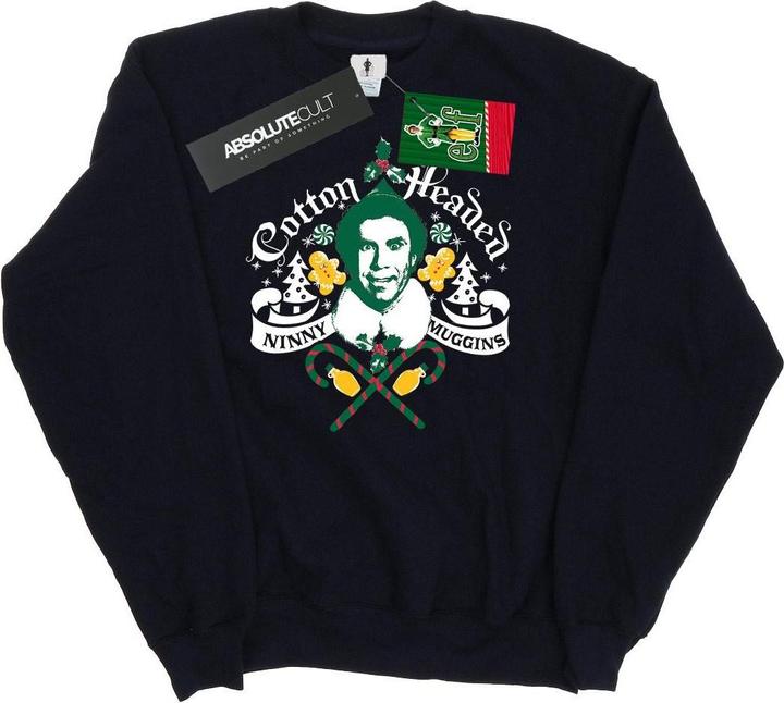 Actual product image Elf Womens/Ladies Headed Ninny Muggins Sweatshirt (L)