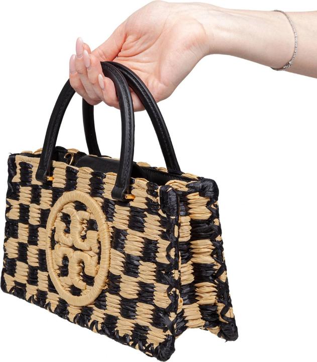 Actual product image Tory Burch ella east-west crocheted handbag