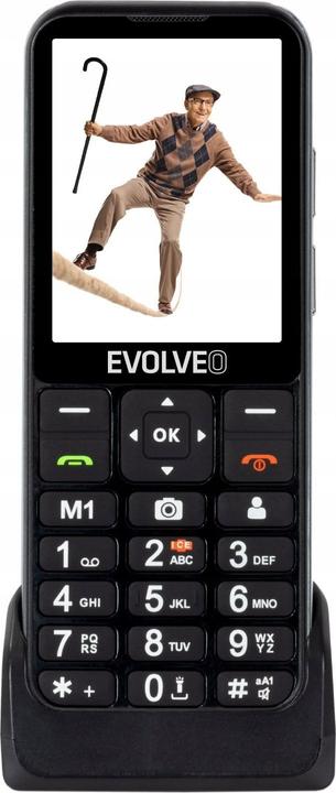 Actual product image Evolveo EasyPhone LT, mobilní telefon pro seniory s nabíjecím stojánkem (černá barva) (2.80", 2 Mpx, 4G)