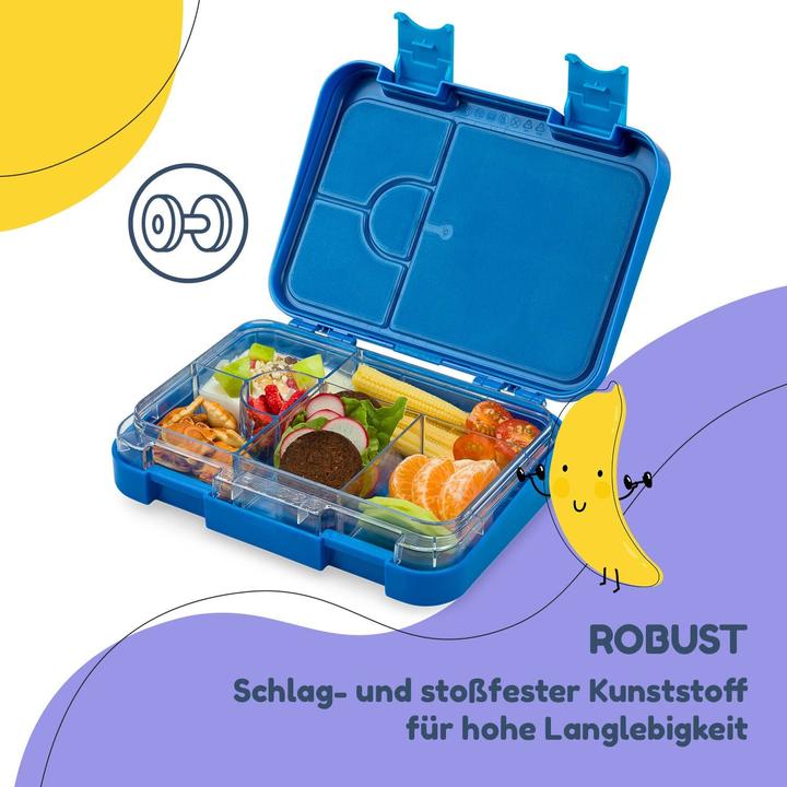 Image du produit Schmatzfatz Junior boîte à pain, bleu girafe