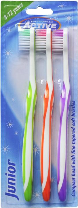 Beauty Formulas Active Oral Care - Junior 8-12 Years Toothbrushes For Children 3 Pcs. (3 x)