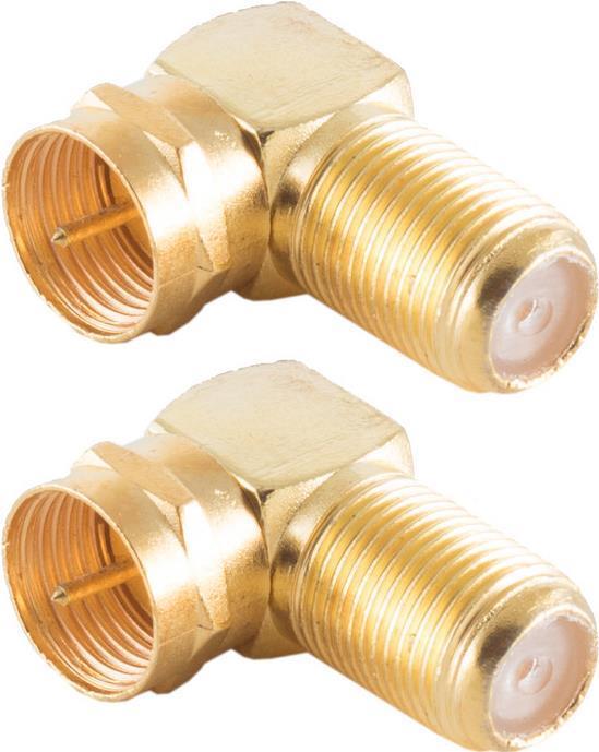 Produktbild Shiverpeaks SHVP BS15-301614 - 2x F-Winkeladapter F-Stecker/F-Buchse vergoldet (Antennenkabel)