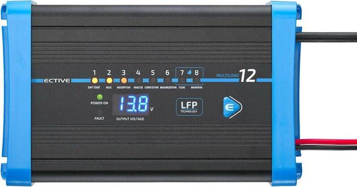 Produktbild Ective 12A 12V Lithium-Batterieladegerät Multiload 12 LFP 8-Stufen für LiFePO4-Batterien (12V, 12 A)
