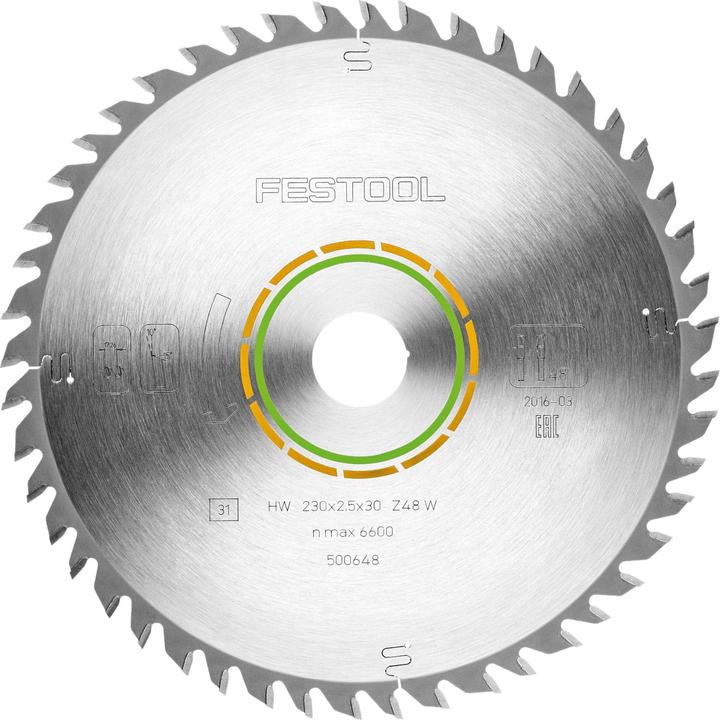 Actual product image Festool Fine tooth saw blade 230 x 2.5 x 30 W48
