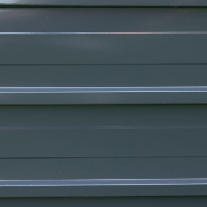 Actual product image Swisshandel24 Steel raised bed XXL garden bed planter box with gloves, dark grey, 183x47x40cm