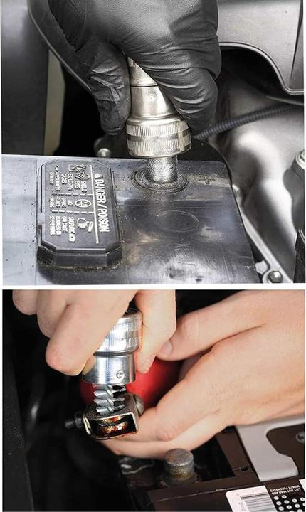 Image du produit IWH Brosse de nettoyage pour pôle de batterie avec 10 disques de couleur 19080