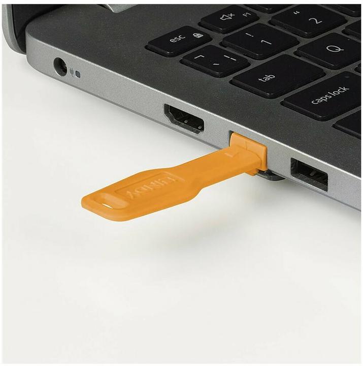 Actual product image Lindy RJ45 port locks orange 10 pcs+ 1 key (47897)