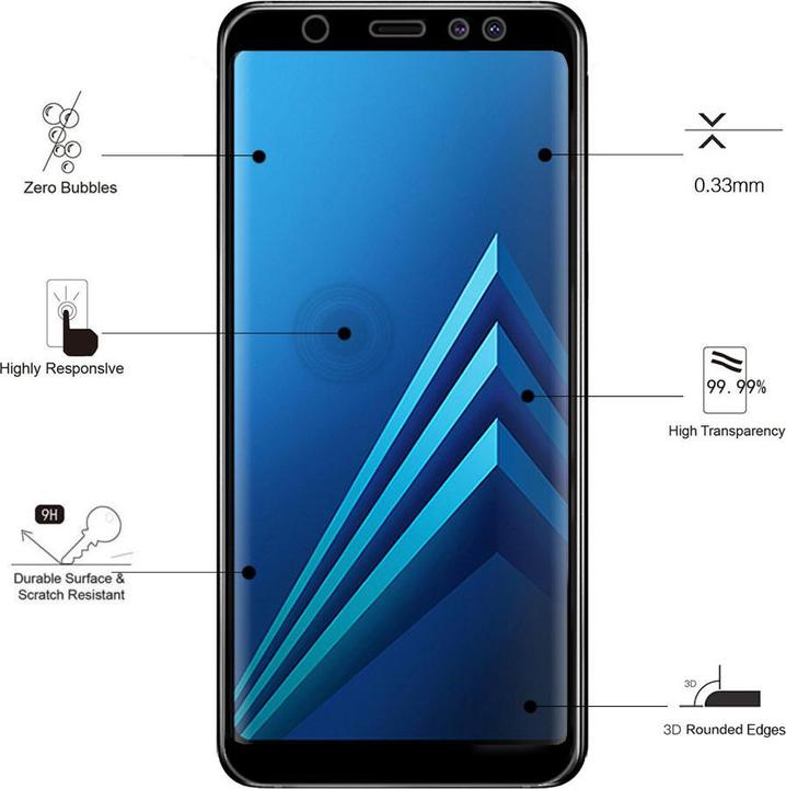 Actual product image Eiger Mountain Glass Clear Edge (1 Piece, Samsung Galaxy A6+)