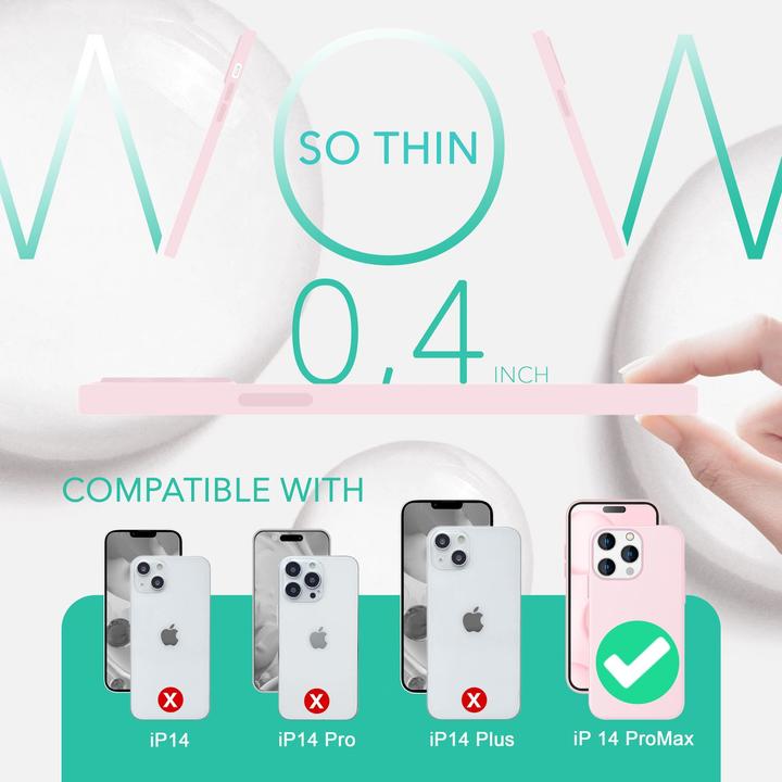 Actual product image Nalia Liquid silicone case with MagSafe function & 2x display protection glass (Apple iPhone 14 Pro Max)