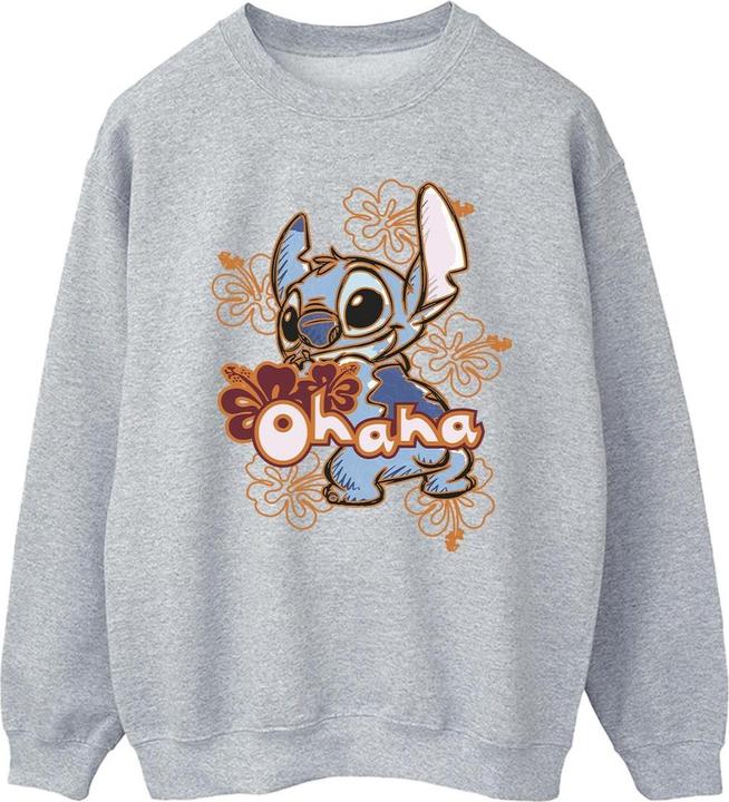 Image du produit Disney - Sweat LILO AND STITCH OHANA ORANGE HIBISCUS - Homme (M)