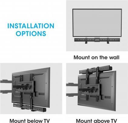 Actual product image Manhattan Universal Soundbar Bracket Wall / VESA Mounting (1 pcs., Wall installation, Height-adjustable)