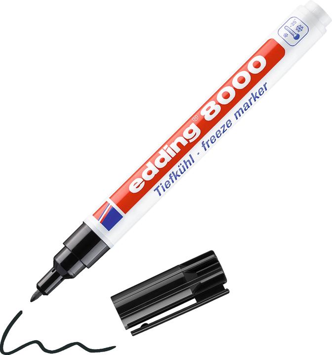 Actual product image Edding Deep freeze marker 8000 (Black, 1 mm, 1 x)