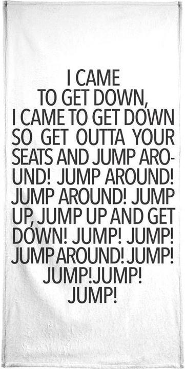 Image du produit Juniqe Jump! - Paroles de chansons (70 x 140 cm)