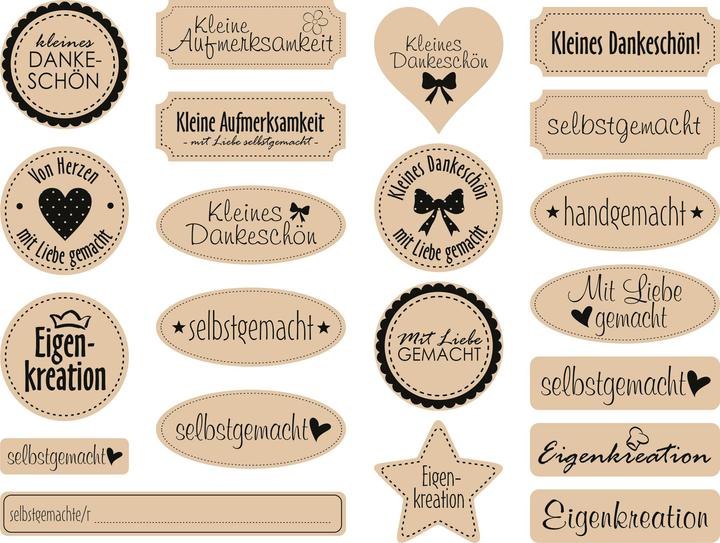 Produktbild Meyco Kraftpapier-Sticker "Selbstgemacht"