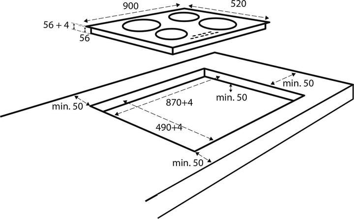 Produktbild Inventum IKI9035 - Inbouw inductie kookplaat - Zwart
