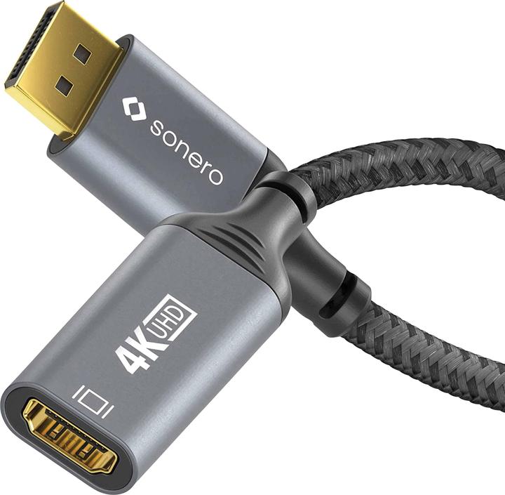Actual product image Sonero DisplayPort – HDMI (HDMI, 20 cm)