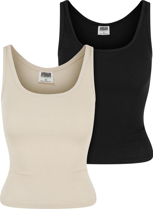 Urban Classics Ladies Organic Basic Rib Top 2-Pack - 166867