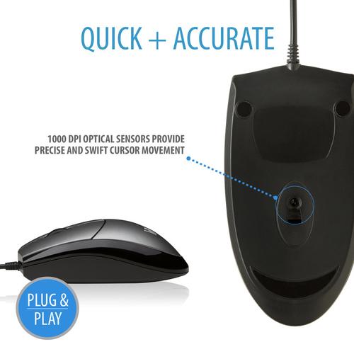 Productafbeelding V7 Muis Optisch Blk/Sil Retail (Bedraad)