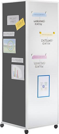 Actual product image eurokraft basic Display column, with 4 double swivel castors with wheel stops,.