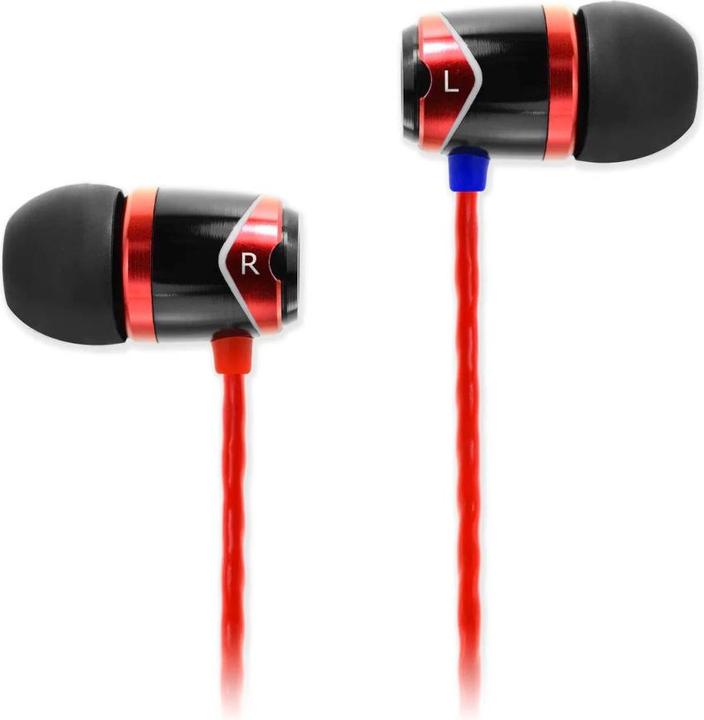 SoundMagic E10 In-Ear Isolating Earphones, raudonos (No noise cancelling, Cable)
