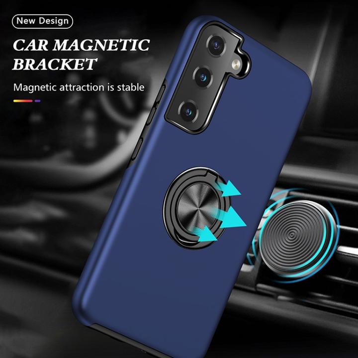 Produktbild AM-Handyzubehör Hülle mit Ring Samsung Galaxy S23 Plus - Marineblau (Samsung Galaxy S23+)