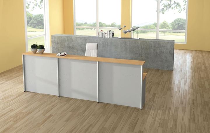 Actual product image Kerkmann Genua add-on counter beech, silver 116.0 x 70.0 x 115.0 cm
