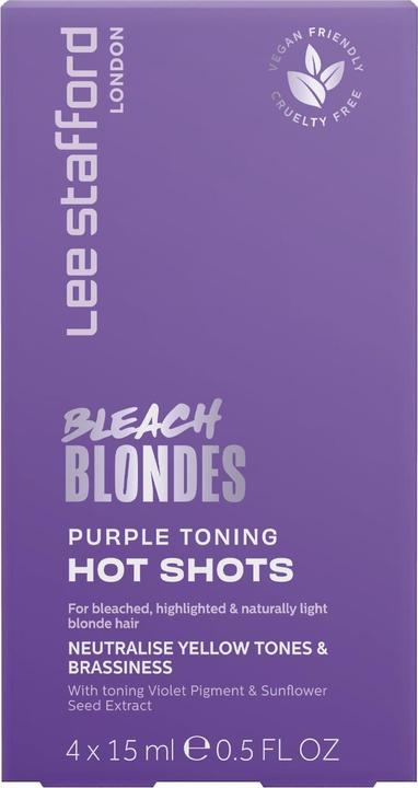 Immagine prodotto Lee Stafford Bleach Blondes Purple Toning Hot Shots 4 x 15 ml