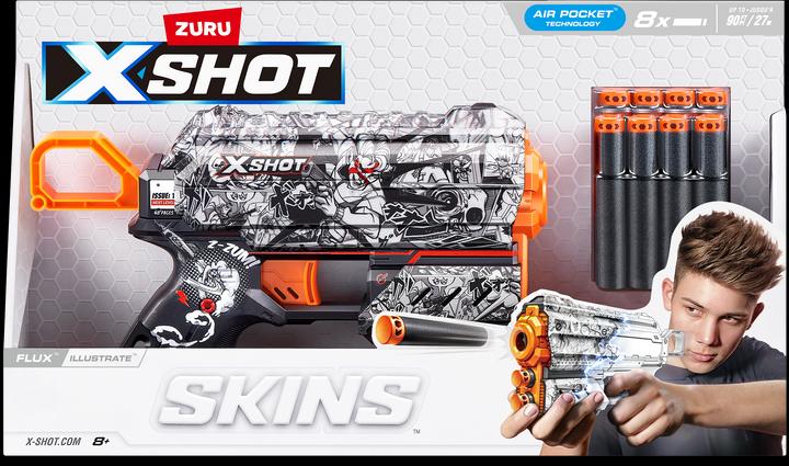 Actual product image Shot Skins Flux Illustrate with 8 Darts