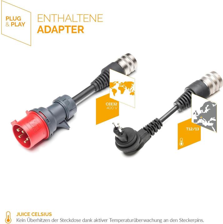 Produktbild Juice Technology Juice Booster 2 Basic Set Schweiz (Typ 2, 22 kW, 32 A, CEE32 rot, Typ 13)