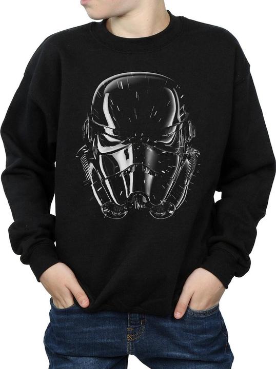 Actual product image Star Wars Boys Stormtrooper Hyper Drive Helmet Sweatshirt (140, 146)