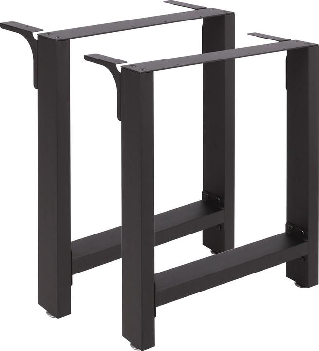 Wiltec Tischbeine Set 70x72cm schwarz pulverbeschichtet Tischkufen Tischgestell
