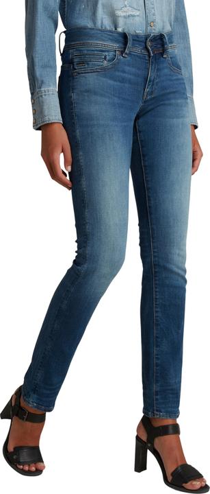 Image du produit G-Star Midge Zip Mid Straight Jeans medium indigo aged (W28/L34)