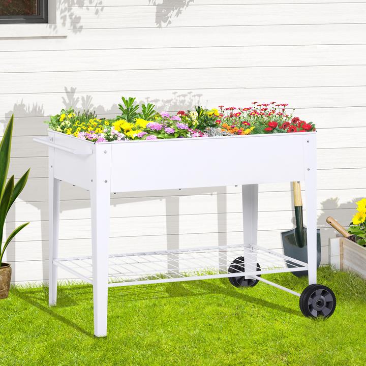 Produktbild Outsunny Mobiler Pflanzenwagen mit Stauraum