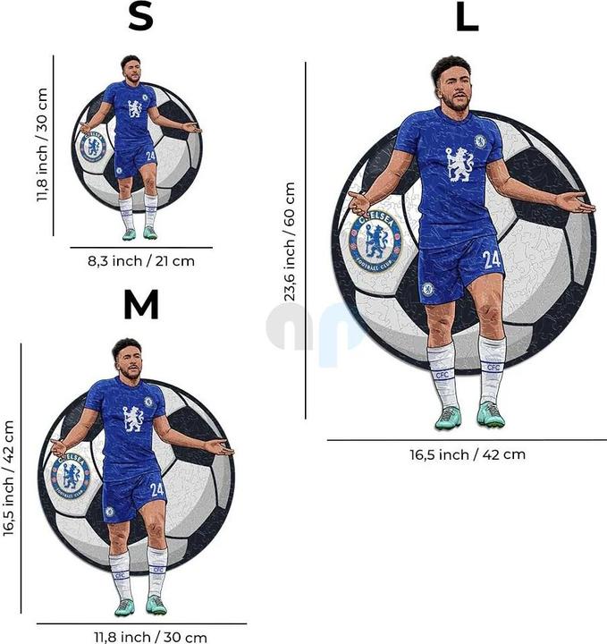 Image du produit Iconic Chelsea FC - Reece James - Puzzle en bois Taille L (500 pièces) (500 pièces)
