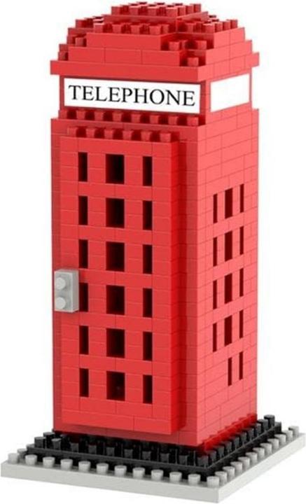Actual product image Brixies Phone booth London red