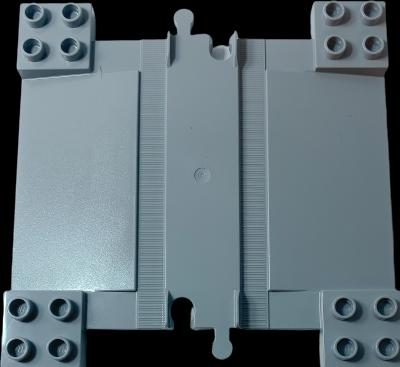 Produktbild LEGO DUPLO Eisenbahn Bahnübergang Schiene Hellgrau - Railway Crossing Track 6391 NEU! Menge 3x (6391)