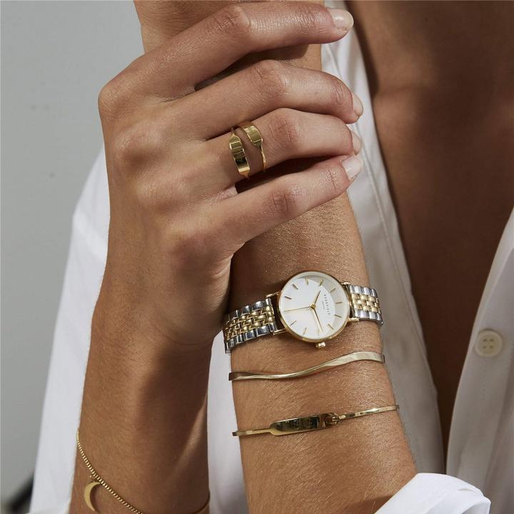 Produktbild Rosefield The Small Edit White Steel Silver Gold Duo (Analoguhr, 26 mm)