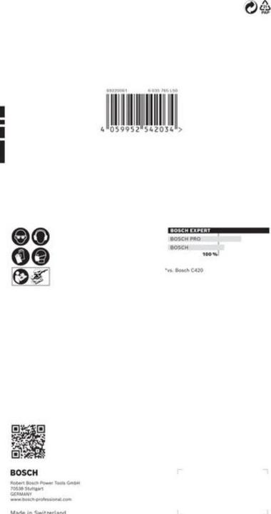 Immagine prodotto Bosch Professional Zubehör Expert C470 Carta vetrata con 14 fori per levigatrice orbitale, 115 x 230 mm, G 240, 10 pz. (240)