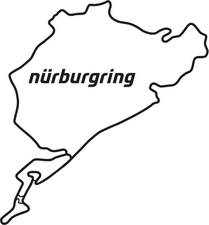 Image du produit Nürburgring Silhouette du parcours complète (74 x 80 cm)