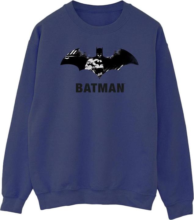 Batman Schwarz Stare Logo Baumwolle Sweatshirt