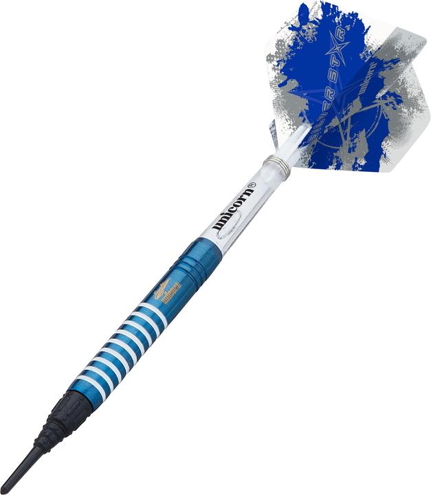 Actual product image Unicorn Silver Star Blue Gary Anderson Soft Darts 1 set (17 g)